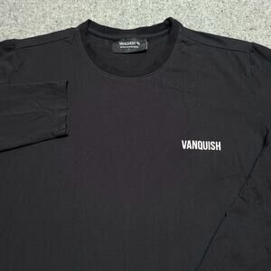 Vanquish Fitness Shirt Mens Large Black Essential Slim Long Sleeve Performance